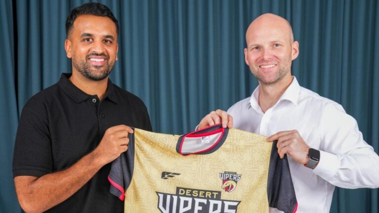 PALMFIT OWNER HANISH BHATT HOPES DESERT VIPERS PARTNERSHIP WILL OPEN DOORS FOR MORE SPORTS TEAMS TO JOIN SUSTAINABILITY MOVEMENT